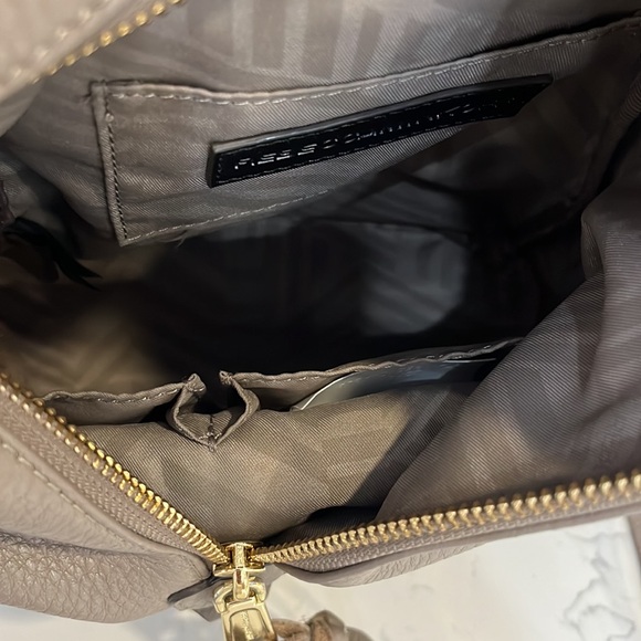 REBECCA MINKOFF FRINGE TRIM LEATHER BACKPACK - Picture 9 of 12